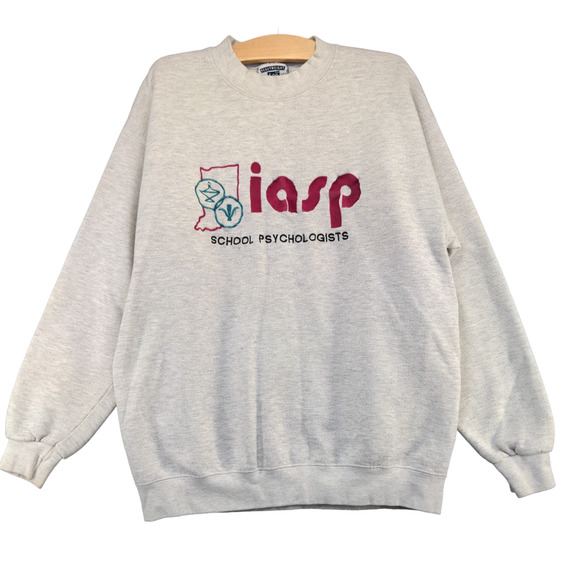 Lee Heavyweight Men's Sweatshirt Gray Large IASP School Psychologists Vintage - Picture 1 of 14